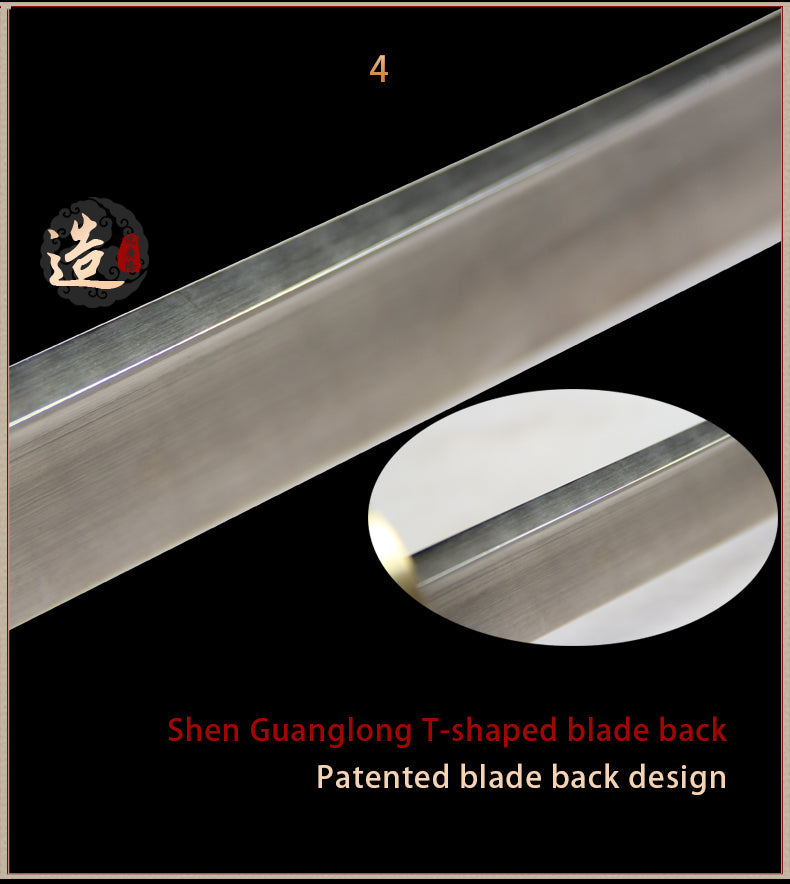 Handmade Chinese Sword Tai Chi Dao Manganese Steel Longquan Sword Rose