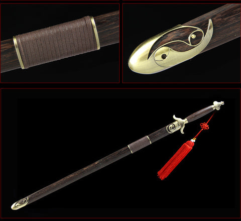 Handmade Chinese Sword Shenwu Alloy Tai Chi Jian Stainless Steel Sword Authentic Longquan Sword-COOLKATANA-SL-8007-1-U