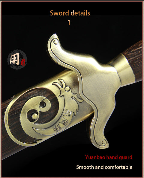 Handmade Chinese Sword Shenwu Alloy Tai Chi Jian Stainless Steel Sword Authentic Longquan Sword-COOLKATANA-SL-8007-1-U