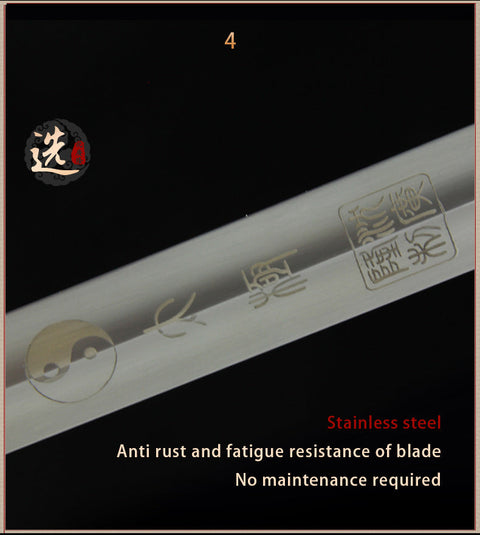 Handmade Chinese Sword Shenwu Alloy Tai Chi Jian Stainless Steel Sword Authentic Longquan Sword-COOLKATANA-SL-8007-1-U