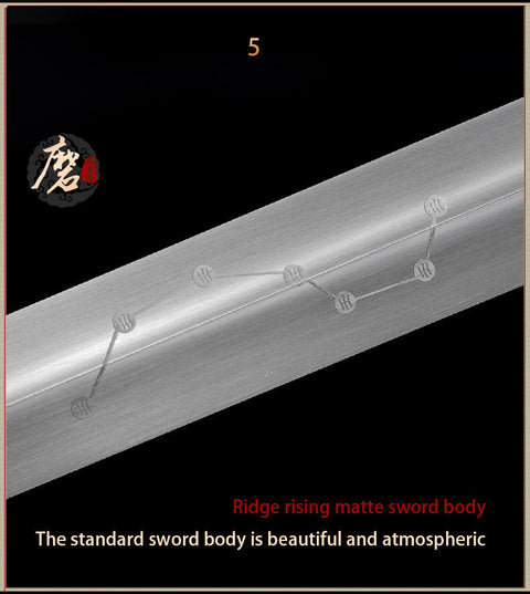Handmade Chinese Sword Shenwu Alloy Tai Chi Jian Stainless Steel Sword Authentic Longquan Sword-COOLKATANA-SL-8007-1-U