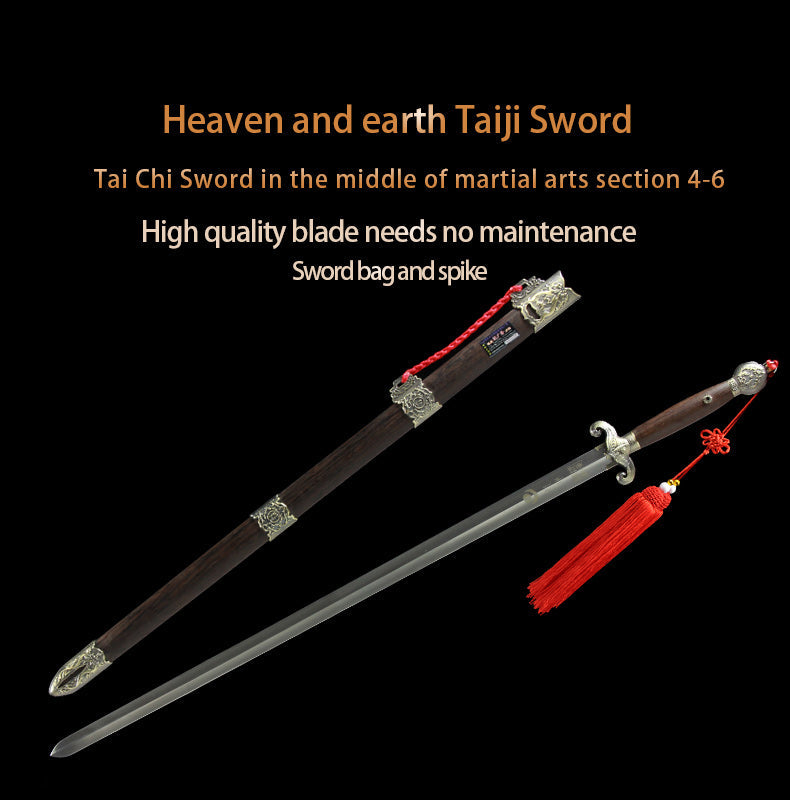 Handmade Chinese Sword Universe Tai Chi Jian Stainless Steel Soft Sword Longquan Sword - COOLKATANA 