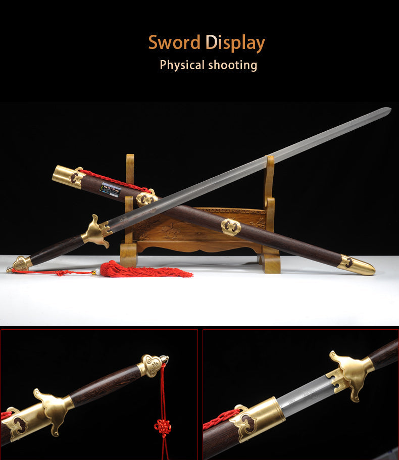 Handmade Chinese Sword Yang Wu Tai Chi Jian Stainless Steel Longquan Sword Soft Sword - COOLKATANA 