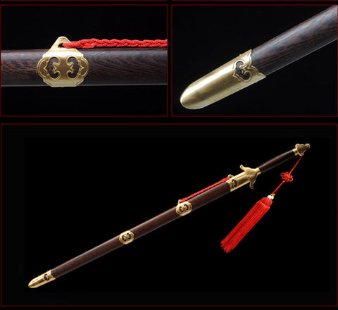 Handmade Chinese Sword Yang Wu Tai Chi Jian Stainless Steel Longquan Sword Soft Sword-COOLKATANA