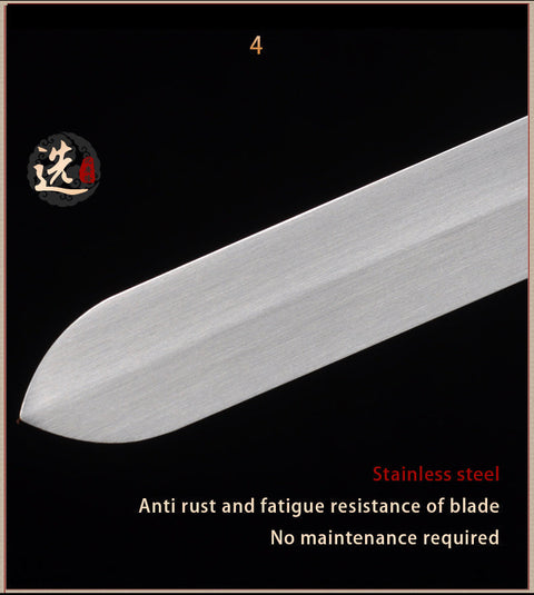 Handmade Chinese Sword Yang Wu Tai Chi Jian Stainless Steel Longquan Sword Soft Sword-COOLKATANA-SL-8012-1-U