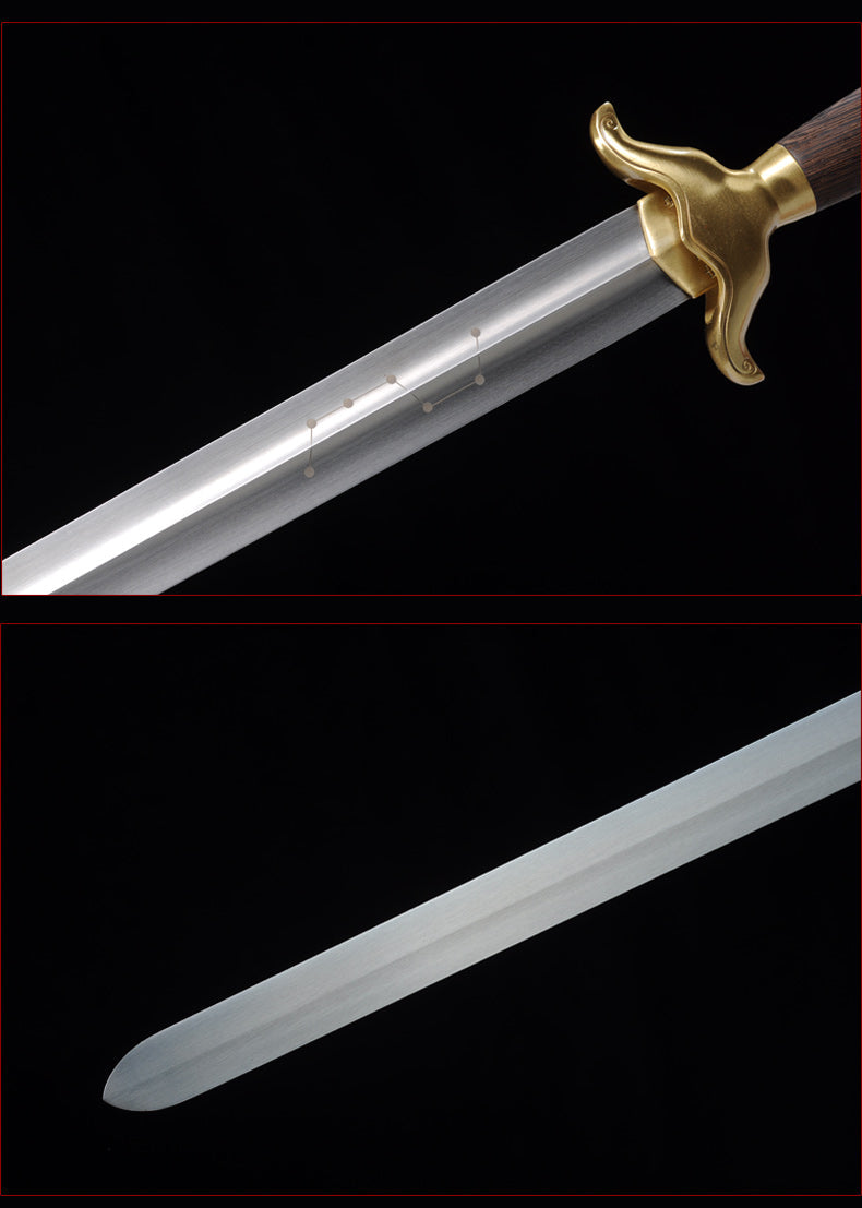 Handmade Chinese Sword Shenwu Pure Copper Tai Chi Jian Stainless Steel Authentic Longquan Sword - COOLKATANA 
