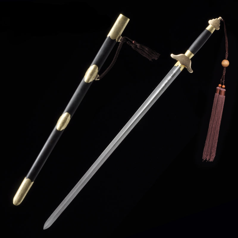 Handmade Chinese Sword Qianlong Tai Chi Jian Folded Steel Longquan Swo