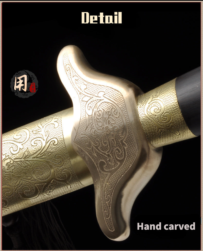Handmade Chinese Sword Qianlong Tai Chi Jian Folded Steel Longquan Swo