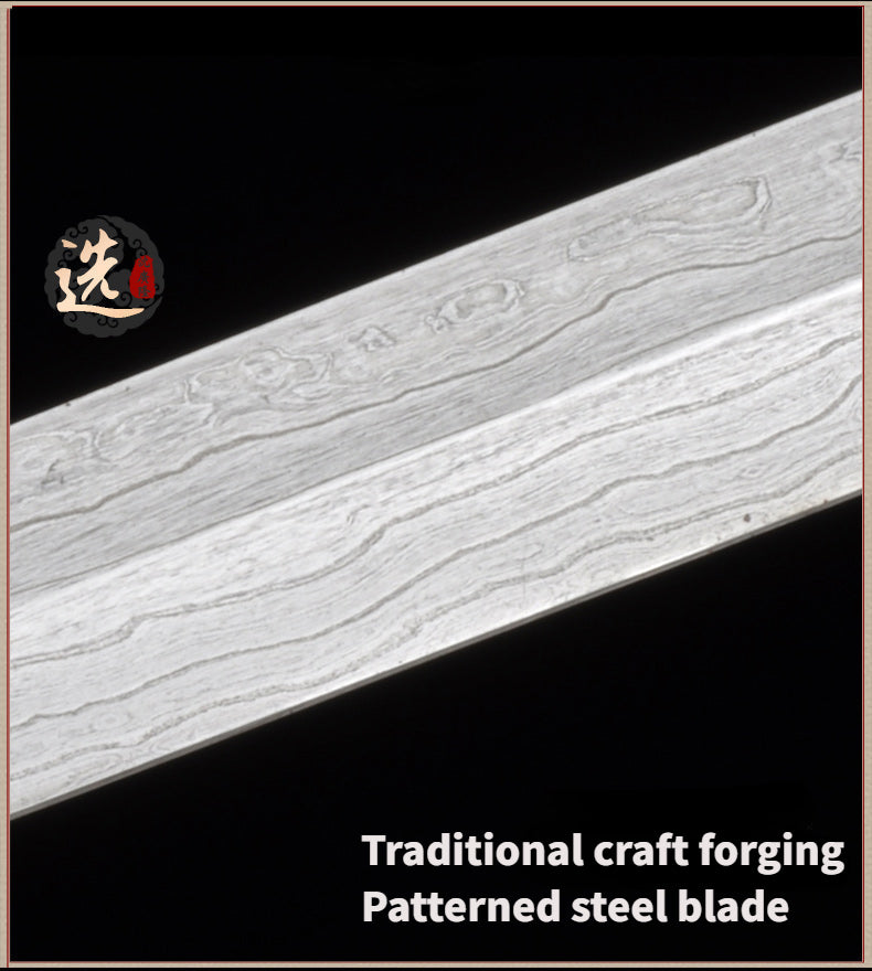 Handmade Chinese Sword Qianlong Tai Chi Jian Folded Steel Longquan Swo