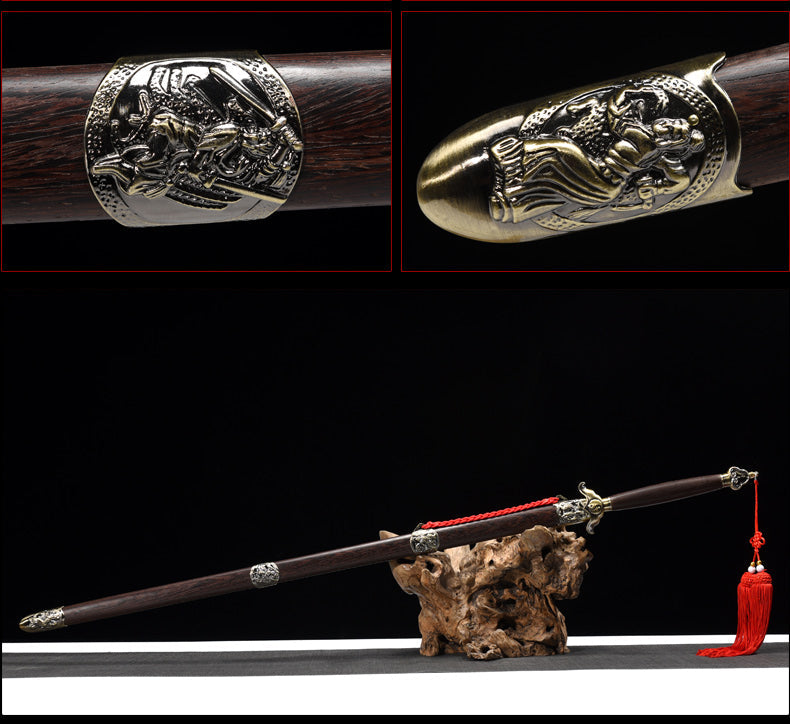 Handmade Chinese Sword Yin Yang Two handed Tai chi Jian Stainless Steel Bagua Sword Longquan Sword - COOLKATANA 