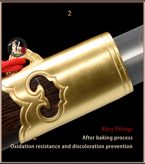 Handmade Chinese Sword Yangwu Two Handed Tai Chi Jian Stainless Steel Bagua Sword Longquan Sword-COOLKATANA-SL-8028-1-U