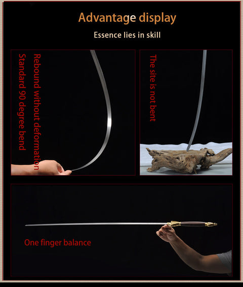 Handmade Chinese Sword Zodiac Signs Tai Chi Jian Stainless Steel Longquan Sword-COOLKATANA-SL-8030-1-U