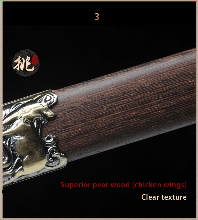 Handmade Chinese Sword Zodiac Signs Tai Chi Jian Stainless Steel Longq