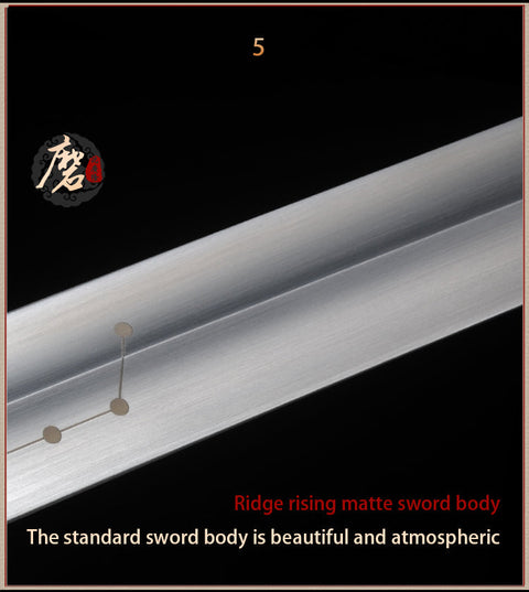 Handmade Chinese Sword Zodiac Signs Tai Chi Jian Stainless Steel Longquan Sword-COOLKATANA