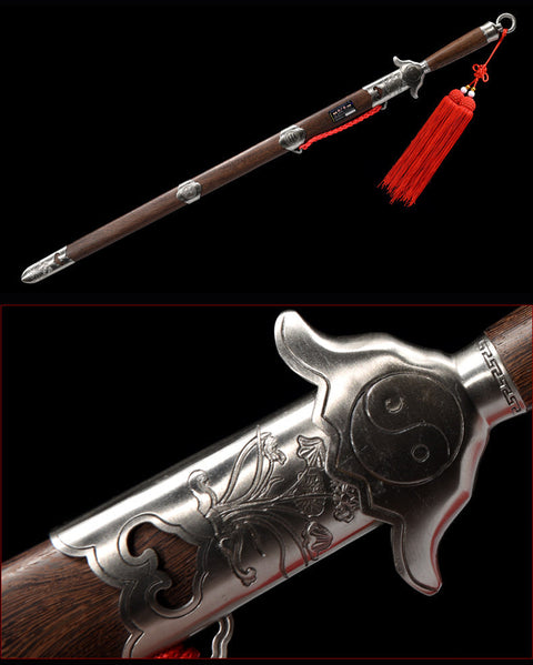 Handmade Chinese Sword Yangwu Yin Yang Tai Chi Jian Stainless Steel Longquan Sword-COOLKATANA-SL-8032-1-U