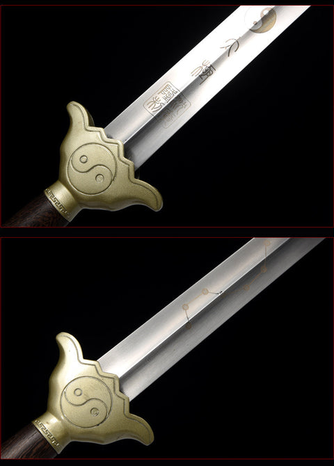Handmade Chinese Sword Yangwu Yin Yang Tai Chi Jian Stainless Steel Longquan Sword-COOLKATANA-SL-8032-1-U