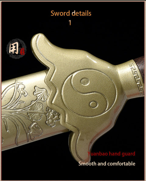 Handmade Chinese Sword Yangwu Yin Yang Tai Chi Jian Stainless Steel Longquan Sword-COOLKATANA-SL-8032-1-U