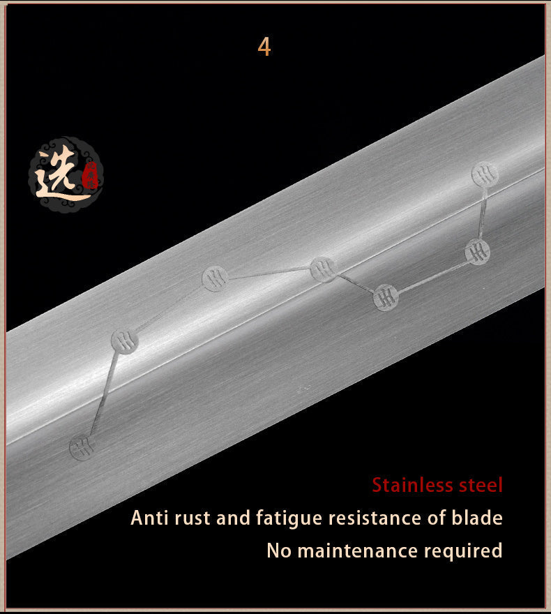 Handmade Chinese Sword Yangwu Yin Yang Tai Chi Jian Stainless Steel Longquan Sword
