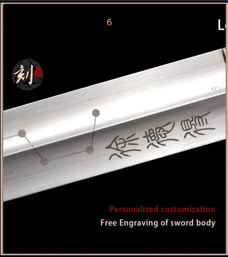 Handmade Chinese Sword Bronze Martial Arts Tai Chi Jian Stainless Steel Standard Longquan Sword - COOLKATANA 