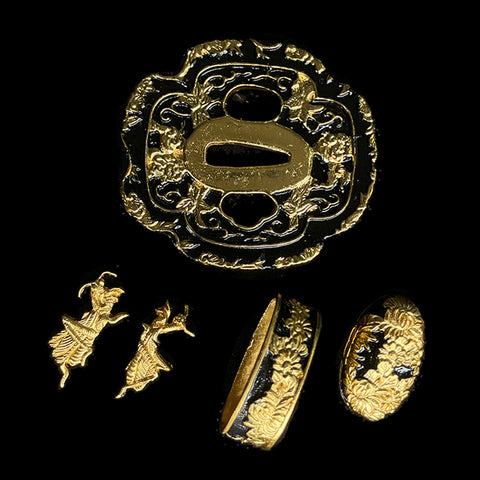 custom swords Copper Tsuba gilded with gold and silver.-COOLKATANA-QQ-116