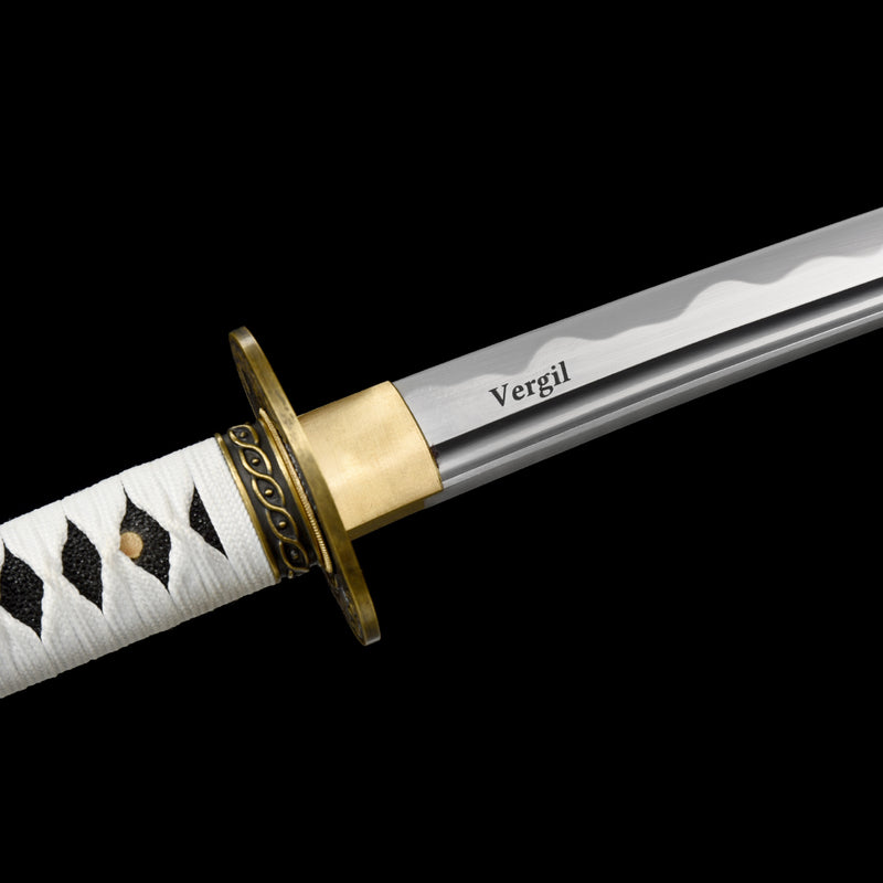 Hand Forged Vergil??s Yamato Katana In Devil May Cry 1095 High Carbon Steel Copper Fittings Functional - COOLKATANA 