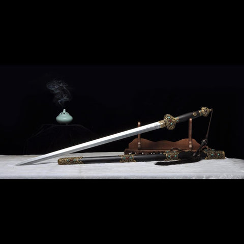 Handmade Chinese Sword Qingfeng Jian Inheritance of the Qing Dynasty Gem-encrusted Sword Style-COOLKATANA-SL-3103-U
