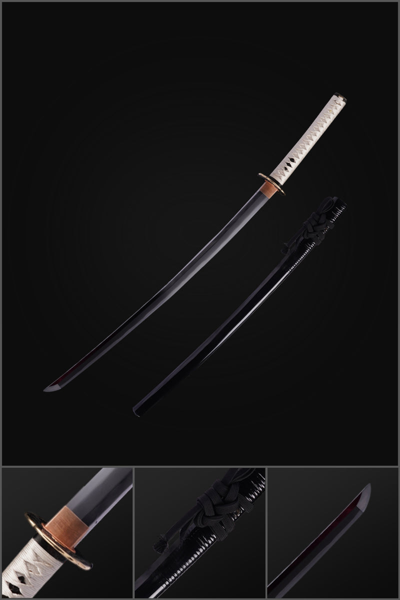 Hand Forged Japanese Samurai Katana Sword Tamahagane Steel Clay Temper