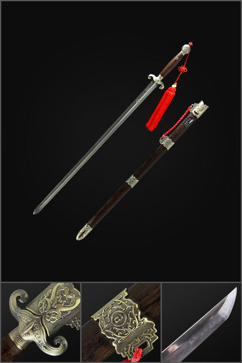 Handmade Chinese Sword Universe Tai Chi Jian Stainless Steel Soft Sword Longquan Sword-COOLKATANA