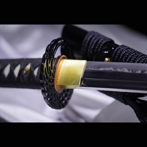 Hand Forged Japanese Samurai Katana Sword T11 Steel Blade Water Quenching Iron Tsuba