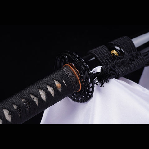Hand Forged Japanese Samurai Katana Sword T22 Steel Blade Water Quenching Iron Tsuba-ZS-0053-U
