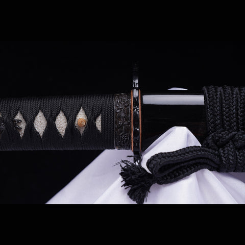 Hand Forged Japanese Samurai Katana Sword T23 Steel Blade Water Quenching Iron Tsuba-ZS-0053-U
