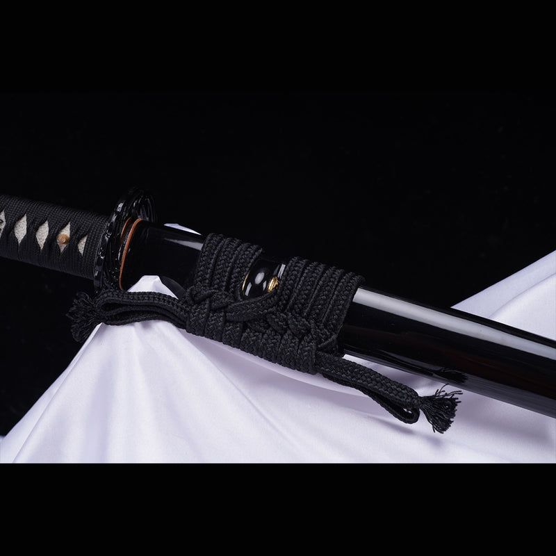 Hand Forged Japanese Samurai Katana Sword T8 Steel Blade Water Quenching Iron Tsuba - COOLKATANA 