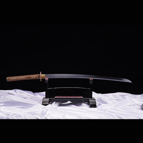 Hand Forged Japanese Samurai Katana Sword High Manganese Steel Oil Quenching Copper Tsuba-COOLKATANA