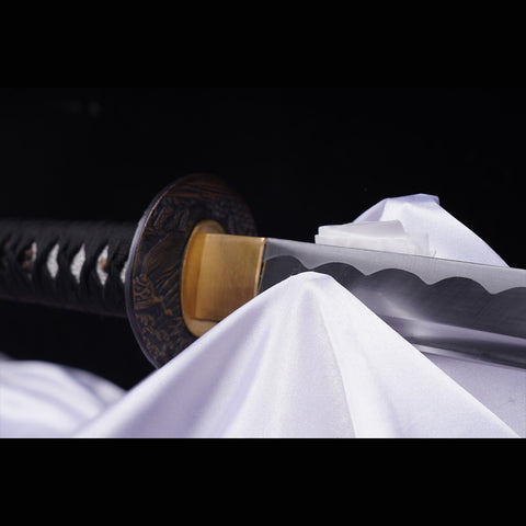 Hand Forged Japanese Samurai Katana Sword 1045 Steel Blade Oil Quenching Alloy Tsuba-COOLKATANA-ZS-0031-U