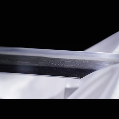 Hand Forged Japanese Samurai Katana Sword Folded Steel Sashikomi A+ Polishing Grade Clay Tempered-COOLKATANA-ZS-0016-U