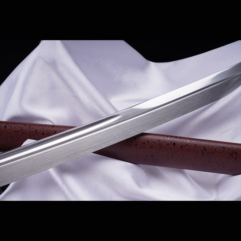 Hand Forged Japanese Samurai Katana Sword Manganese Steel Blade Oil Quenching Alloy Tsuba-ZS-0051-U