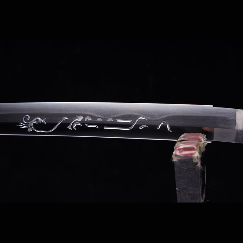 Hand Forged Myoho Muramasa Japanese Samurai Sword with Hand Carved Say