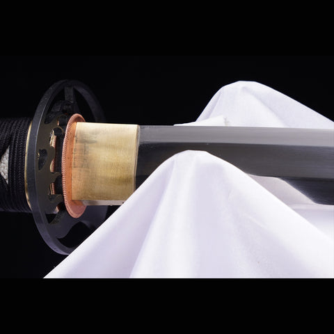 Hand Forged Japanese Samurai Katana Sword LD Steel Blade Vacuum+Cryogenic Iron Tsuba-COOLKATANA-ZS-0012-U