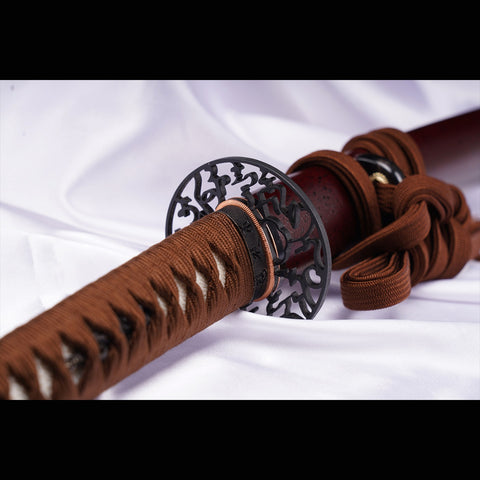 Hand Forged Japanese Samurai Katana Sword Folded Steel Sashikomi A+ Polishing Grade Full Tang-COOLKATANA-ZS-0001-1-U