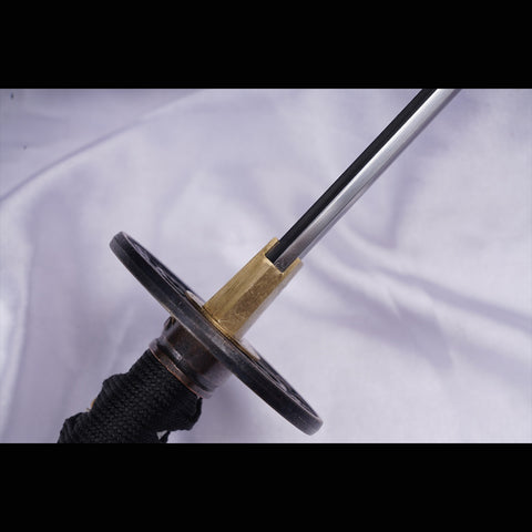Hand Forged Japanese Samurai Katana Sword Manganese Steel Blade Oil Quenching Alloy Tsuba-ZS-0051-U
