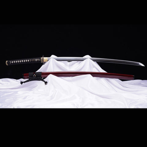 Hand Forged Japanese Samurai Katana Sword LD Steel Blade Vacuum+Cryogenic Iron Tsuba-COOLKATANA-ZS-0012-U