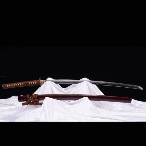 Hand Forged Japanese Samurai Katana Sword Folded Steel Sashikomi A+ Polishing Grade Full Tang-COOLKATANA-ZS-0001-1-U
