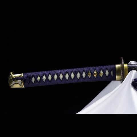 Hand Forged Japanese Samurai Katana Sword Folded Steel Sashikomi A+ Polishing Grade Clay Tempered-COOLKATANA-ZS-0016-U