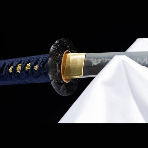 Hand Forged Japanese Samurai Sword 1095 High Carbon Steel Sashikomi A+ Polishing Grade Water Quenching-COOLKATANA