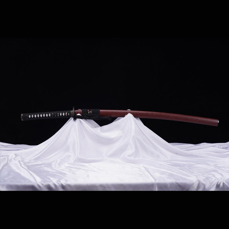 Hand Forged Japanese Samurai Katana Sword Manganese Steel Blade Oil Quenching Alloy Tsuba - COOLKATANA 