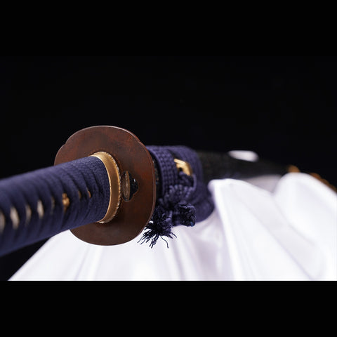 Hand Forged Japanese Samurai Katana Sword Folded Steel Sashikomi A+ Polishing Grade Clay Tempered-COOLKATANA-ZS-0016-U