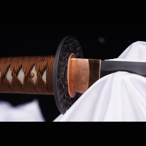 Hand Forged Japanese Samurai Katana Sword Folded Steel Sashikomi A+ Polishing Grade Full Tang-COOLKATANA-ZS-0001-1-U