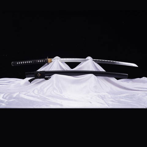 Hand Forged Japanese Samurai Katana Sword 1045 Steel Blade Oil Quenching Alloy Tsuba-COOLKATANA-ZS-0031-U