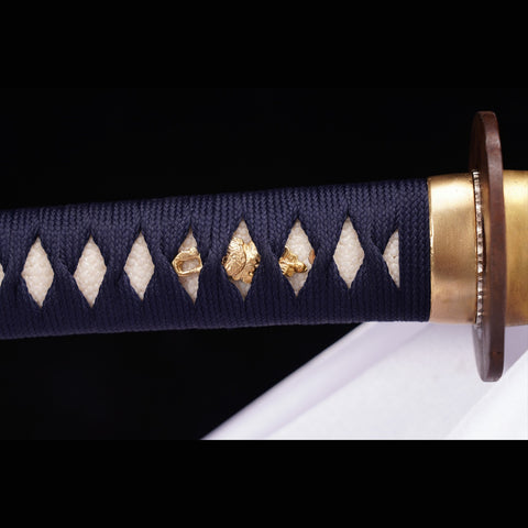 Hand Forged Japanese Samurai Katana Sword Folded Steel Sashikomi A+ Polishing Grade Clay Tempered-COOLKATANA-ZS-0016-U