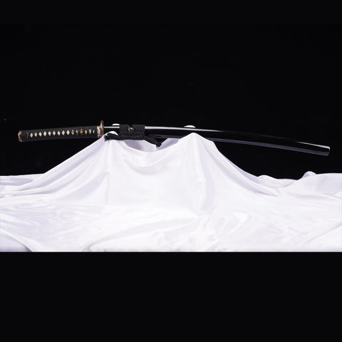 Hand Forged Japanese Samurai Sword Folded Steel Clay Tempered Gold Plated Copper/Silver Plated Copper Tsuba-COOLKATANA-ZS-0029-U